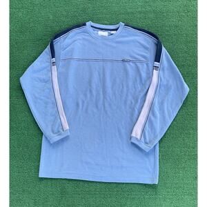 Vintage Y2K Point Zero Shirt Mens Size Large Baby Blue Striped Skater Grunge